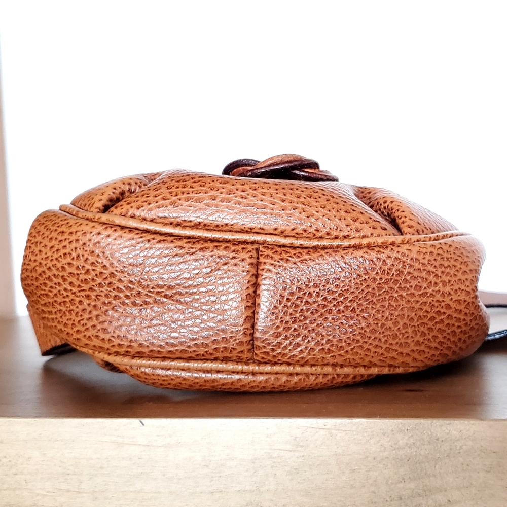 Desmo Italy Luxurious Leather Waist Belt Bag, Textured  British Brown Vtg, EUC - Picture 6 of 16